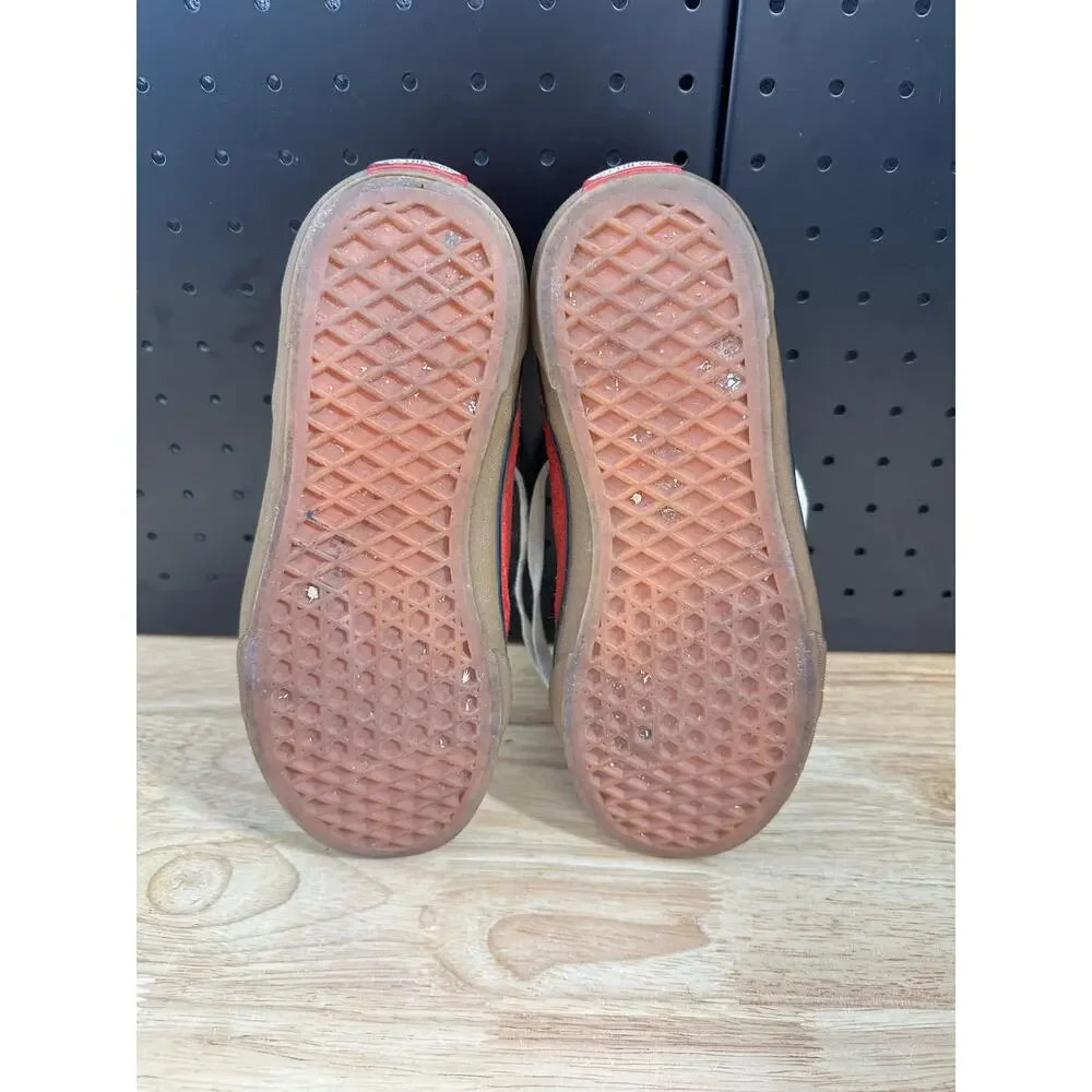 Vans Youth size 5.5 Red Suede Skate Shoes Gum Sole Kids Sneakers